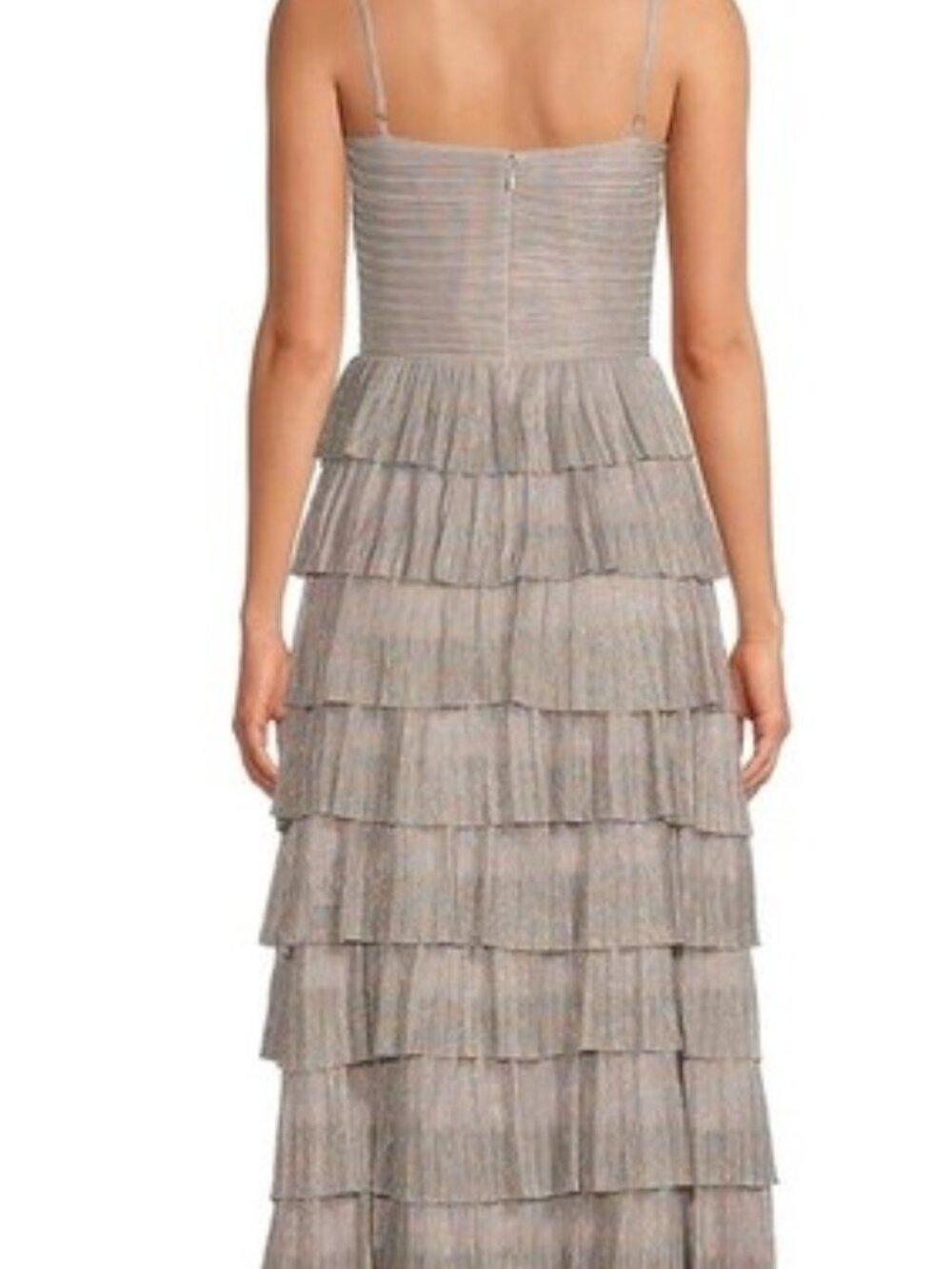 Gianni Bini Pastel Iridescent Ruffle Maxi Dress - Picture 2 of 6